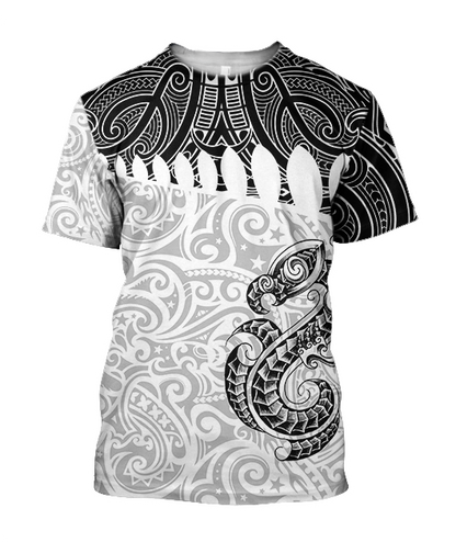 Aotearoa Maori manaia 3d all over printed shirt and short for man and women JJ030201 PL-Apparel-PL8386-T-shirt-S-Vibe Cosy™