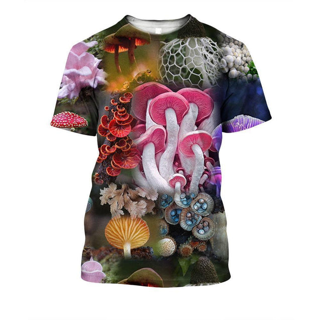 All Over Print Beautiful mushrooms-Apparel-NTH-T-Shirt-S-Vibe Cosy™