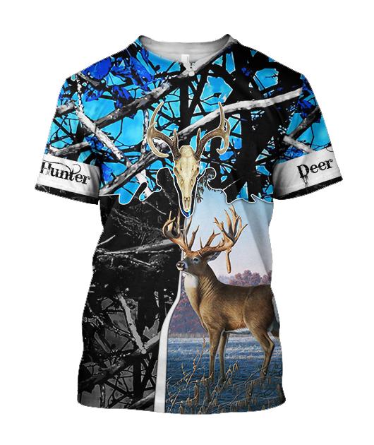 Beutiful deer hunting camo 3D all over printed shirts for man and women JJ221202 PL-Apparel-PL8386-T shirt-S-Vibe Cosy™