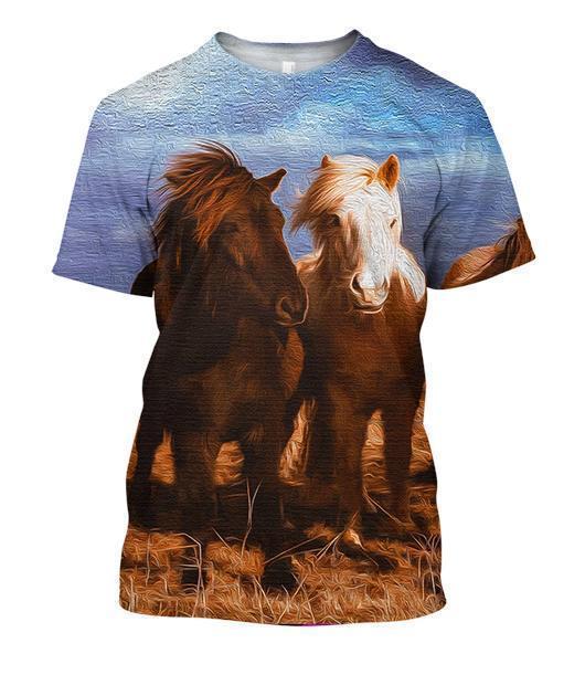 3D All Over Print Animals Horse Hoodie-Apparel-Phaethon-T-Shirt-S-Vibe Cosy™