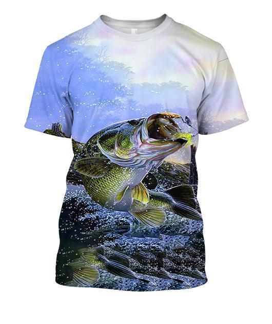 3D All Over Printing Bass Fishing Shirt-Apparel-Phaethon-T-Shirt-S-Vibe Cosy™