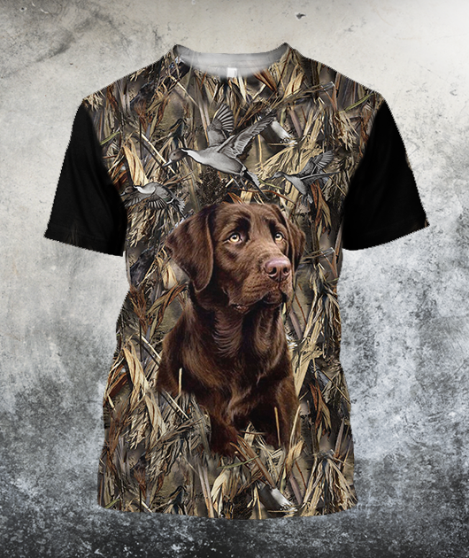3D All Over Printed Brown Dog hunting Hoodie-Apparel-HP Arts-T-Shirt-S-Vibe Cosy™