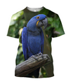 3D All Over Print Blue Macaw Parrot Hoodie-Apparel-PHL-T-Shirt-S-Vibe Cosy™