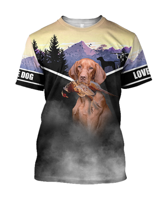 Pheasant Vizsla Hunting 3D All Over Printed Shirts For Men And Women JJ110203-Apparel-MP-T-Shirt-S-Vibe Cosy™