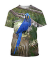 3D All Over Print Beautiful Blue Parrot Hoodie-Apparel-PHL-T-Shirt-S-Vibe Cosy™