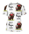 3D All Over Print Best Papa Ever-Apparel-Khanh Arts-T-Shirt-S-Vibe Cosy™