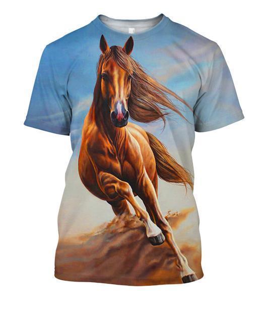 3D All Over Print Horse Run Shirts NK-Apparel-NNK-T-Shirt-S-Vibe Cosy™