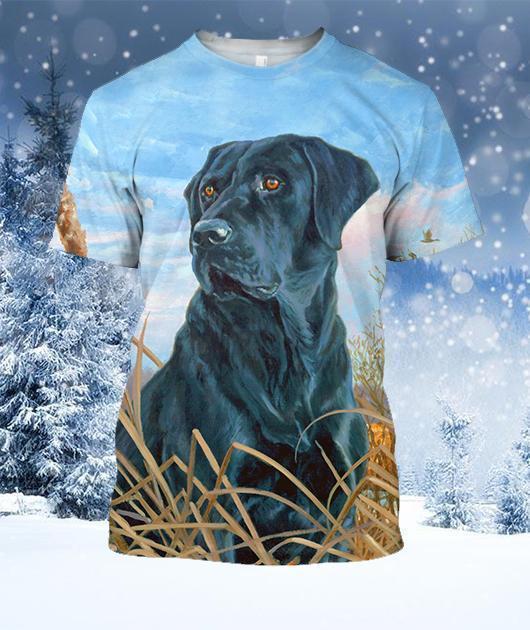 3D All Over Print Black Dog Shirts-Apparel-Phaethon-T-Shirt-S-Vibe Cosy™