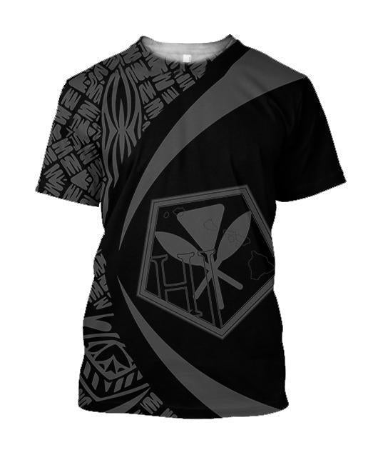 Kanaka Polynesian Tribal Hoodie - Circle Style Gray Color - AH-ALL OVER PRINT HOODIES (P)-Phaethon-T-Shirt-S-Vibe Cosy™