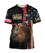 Love Horse shirt flag design Daily Fashion - Winter Set for Men and Women JJ271203-Apparel-TA-T-Shirt-S-Vibe Cosy™