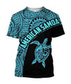American Samoa Polynesian Hoodie - Blue-Apparel-Phaethon-T-Shirt-S-Vibe Cosy™