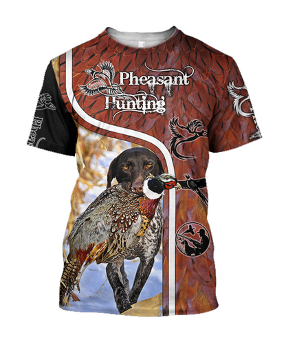 Pheasant Hunting 3D All Over Printed Shirts For Men And Women JJ100102-Apparel-MP-T-Shirt-S-Vibe Cosy™