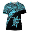 Hawaii Hoodie Turtle Mermaid Polynesian Wave - Blue Hoodie-Apparel-Phaethon-T-Shirt-S-Vibe Cosy™