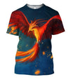 Fire Beast Phoenix 3D All Over Printing-Apparel-Phaethon-T-Shirt-S-Vibe Cosy™