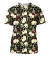 3D All Over Print Black Roses And Skulls Shirts-Apparel-Phaethon-T-Shirt-S-Vibe Cosy™