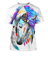 3D All Over Print Horse Art Beautiful Shirts-Apparel-Phaethon-T-Shirt-S-Vibe Cosy™