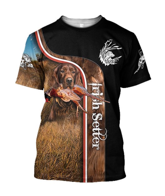 Pheasant Setter Hunting 3D All Over Printed Shirts For Men And Women JJ100201-Apparel-MP-T-Shirt-S-Vibe Cosy™