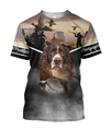Pheasant Hunting Springer Spaniel 3D All Over Printed Shirts For Men And Women JJ180103-Apparel-MP-T-Shirt-S-Vibe Cosy™
