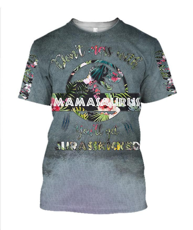 3D All Over Print Loved Mamasaurus Hoodie-Apparel-Khanh Arts-T-Shirt-S-Vibe Cosy™