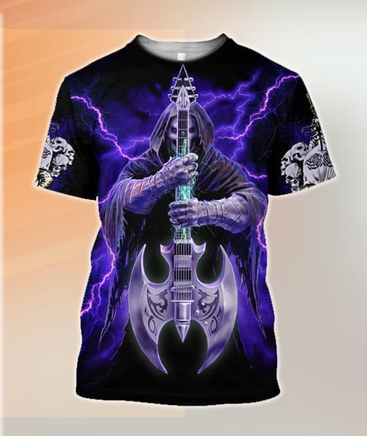 Love Skull And Like Music PL211-Apparel-PL8386-T-Shirt-S-Vibe Cosy™