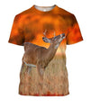 3D All Over Print Deer With Sunset Shirts-Apparel-Phaethon-T-Shirt-S-Vibe Cosy™