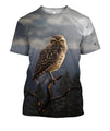 3D All Over Print Owl Drinking Coffee Shirts-Apparel-Phaethon-T-Shirt-S-Vibe Cosy™