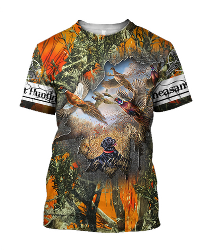 Pheasant Hunting 3D All Over Printed Shirts For Men And Women JJ170102-Apparel-MP-T-Shirt-S-Vibe Cosy™