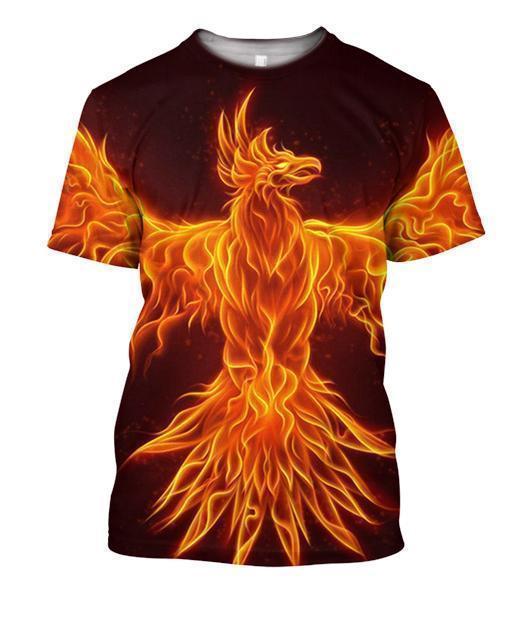 Fire Phoenix Flying 3D All Over Printing Hoodie - Vibe Cosy™