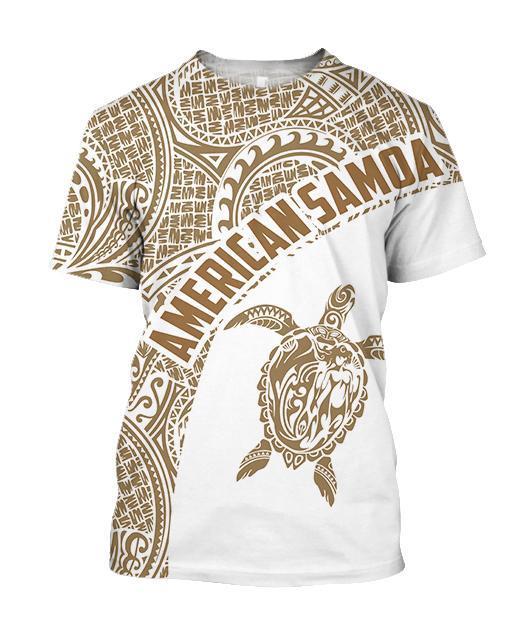 American Samoa Polynesian Hoodie - Golden & White-Apparel-Phaethon-T-Shirt-S-Vibe Cosy™