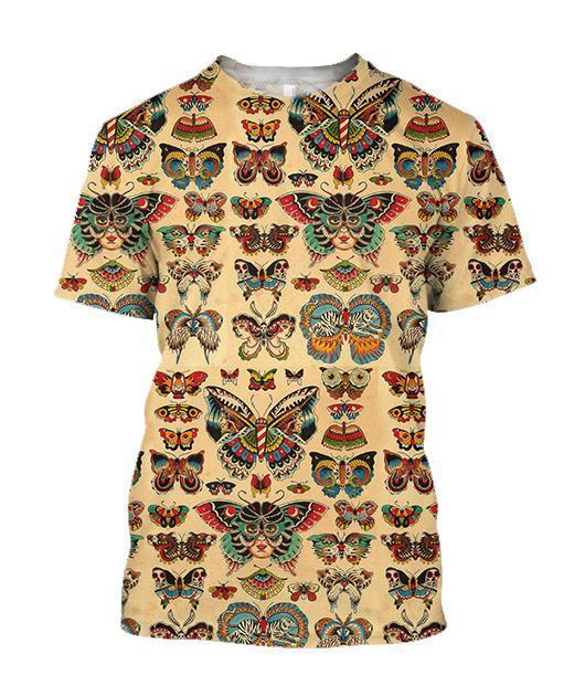 3D All Over Print Art Butterflies Hoodie-Apparel-Khanh Arts-T-Shirt-S-Vibe Cosy™