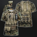 3D All Over Printed Marine Corps Uniforms-Apparel-HP Arts-T-Shirt-S-Vibe Cosy™