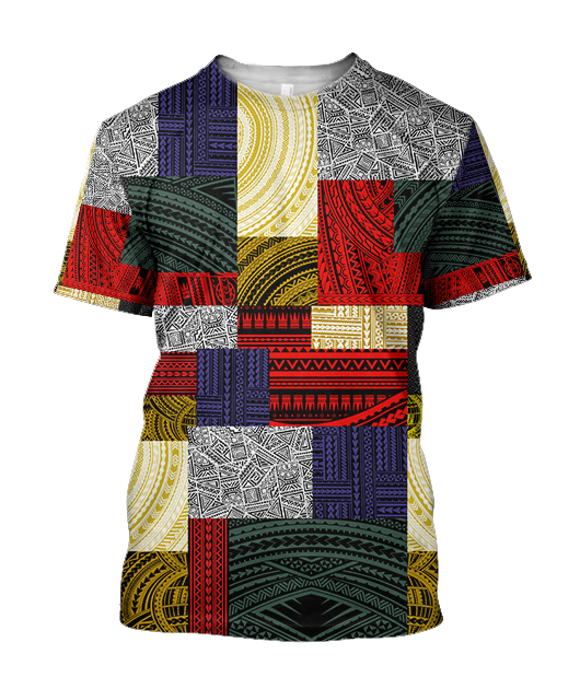 Polynesian All Over Hoodie Design Retro Patchwork JJ310101 PL-Apparel-PL8386-T-shirt-S-Vibe Cosy™