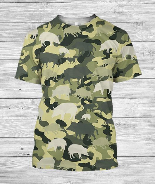 3D All Over Printed Camo Boar-Apparel-HP Arts-T-Shirt-S-Vibe Cosy™