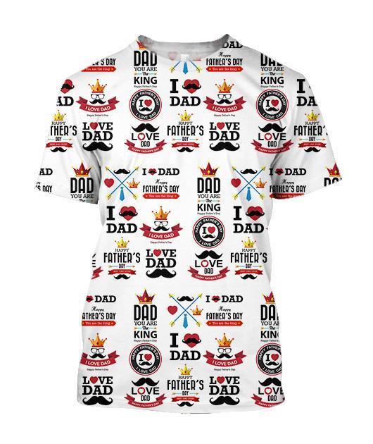 3D All Over I Love Dad Hoodie-Apparel-Khanh Arts-T-Shirt-S-Vibe Cosy™