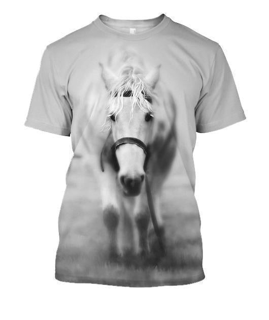 All Over Print White Horse-Apparel-Phaethon-T-Shirt-S-Vibe Cosy™