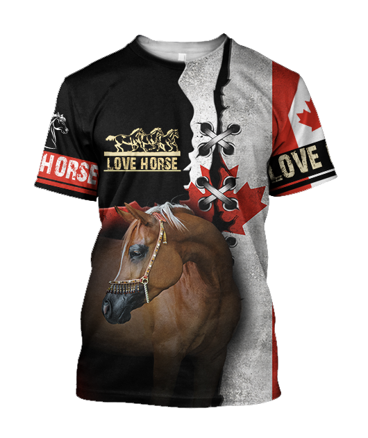 Love Horse 3D All over print for Men and Women shirt JJ040202-Apparel-NNK-T-Shirt-S-Vibe Cosy™