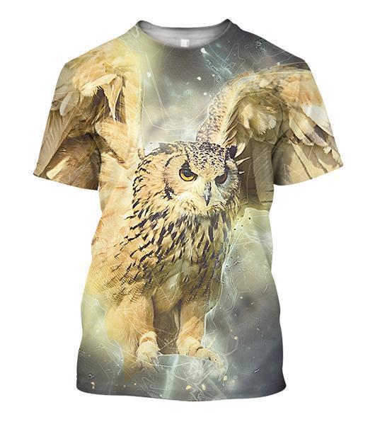 3D All Over Print Fly Owl Hunter Hoodie-Apparel-Phaethon-T-Shirt-S-Vibe Cosy™