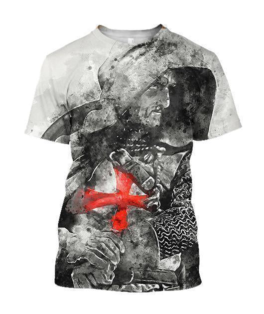 3D All Over Printed Templar Shirts-Apparel-HP Arts-T-Shirt-S-Vibe Cosy™