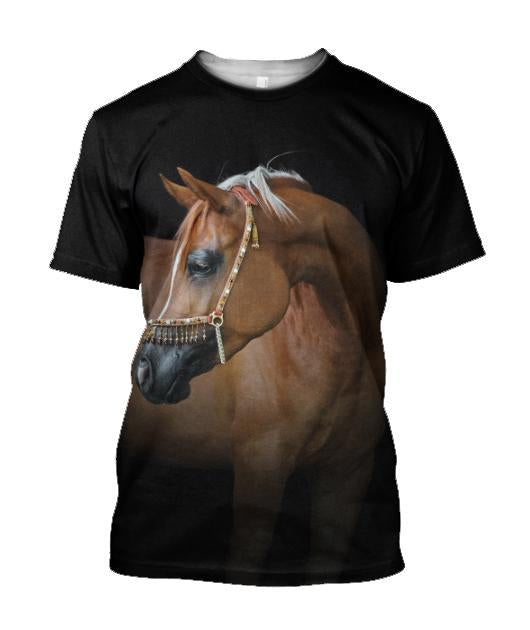 Beautiful Arabian Horse Shirt - Winter Set for Men and Women JJ061202-Apparel-NNK-T-Shirt-S-Vibe Cosy™