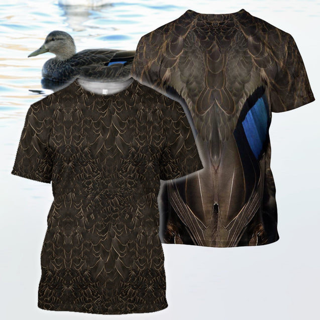 3D All Over Printed Female Mallard Duck Cover-Apparel-HP Arts-T-Shirt-S-Vibe Cosy™