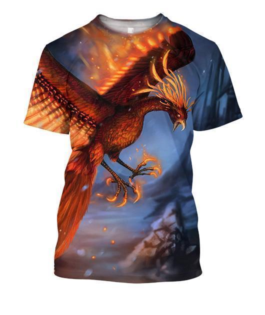 Fire Phoenix 3D All Over Printing Shirts-Apparel-Phaethon-T-Shirt-S-Vibe Cosy™