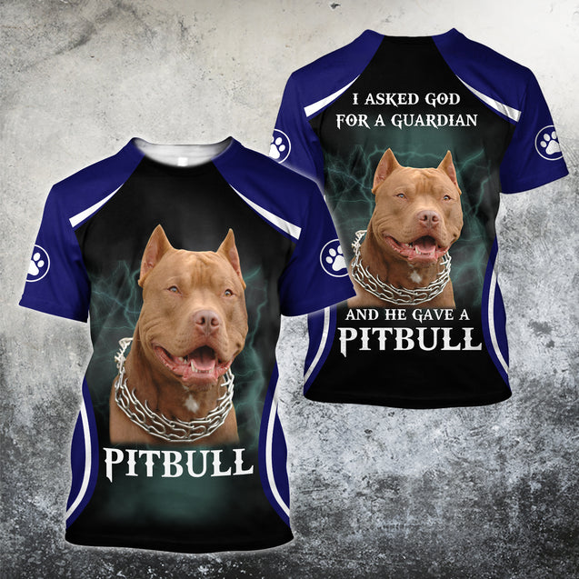 Pit Bull Lovers 3D All Over Print Hoodie T Shirt For Men and Women TN25092003