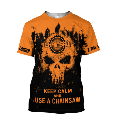 Skull Chainsaw All Over Printed Unisex Shirts NDD10262003