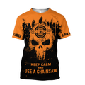 Skull Chainsaw All Over Printed Unisex Shirts NDD10262003