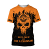 Skull Chainsaw All Over Printed Unisex Shirts NDD10262003