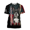 French Bulldog American Flag 3D All Over Print Hoodie