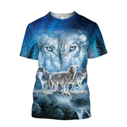 Native Wolf 3D All Over Print Hoodie T Shirt For Men and Women NTN09052001