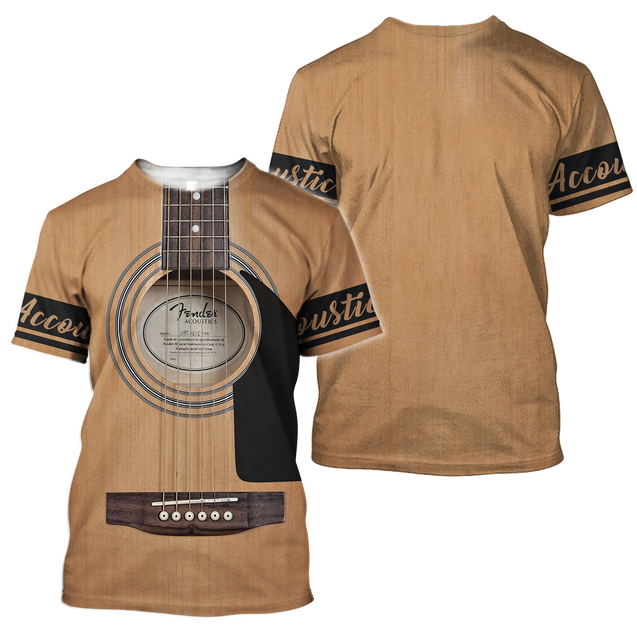 Acoustic Guitar 3D All Over Printed Shirts For Men and Women HAC290703-Apparel-TT-T-shirt-S-Vibe Cosy™