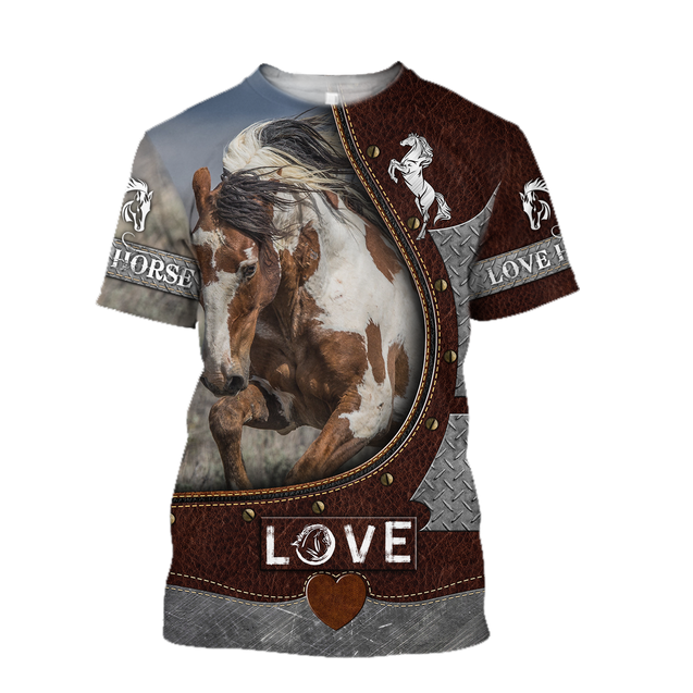 Love Beautiful Horse 3D All Over Printed Shirts For Men And Women TR2505203S-Apparel-MP-T-Shirt-S-Vibe Cosy™