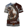 Love Beautiful Horse 3D All Over Printed Shirts For Men And Women TR2505203S-Apparel-MP-T-Shirt-S-Vibe Cosy™